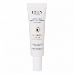 IDUN Ultra Light Daily Face Cream SPF50 Ülikerge päevane näokreem niatsiinamiidiga kõikidele nahatüüpidele 30ml