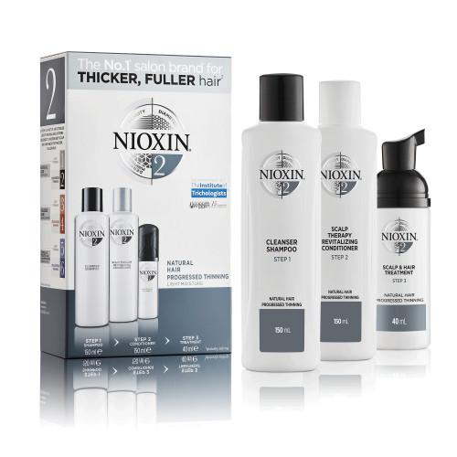 Nioxin SYS2 Care System Trial Kit Komplekt naturaalsetele, märgatavalt hõrenevatele juustele Small