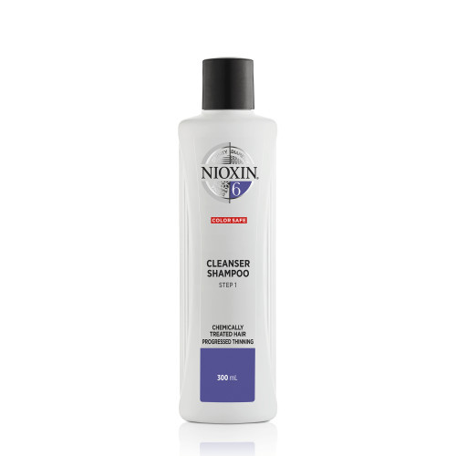 Nioxin SYS6 Cleanser Shampoo Šampoon keemiliselt töödeldud, märgatavalt hõrenevatele juustele 300ml