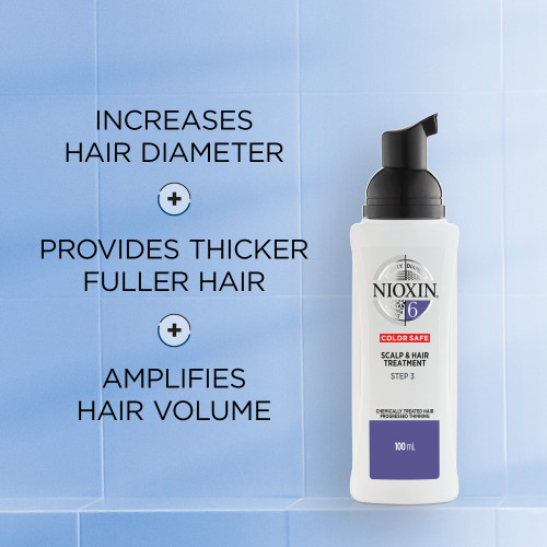 Nioxin SYS6 Scalp & Hair Treatment Hooldustoode keemiliselt töödeldud, märgatavalt hõrenevatele juustele 100ml