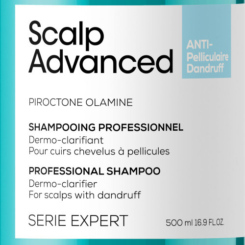 L'Oréal Professionnel Scalp Advanced Anti-Dandruff Dermo-Clarifier Shampoo Puhastav kõõmavastane šampoon 500ml