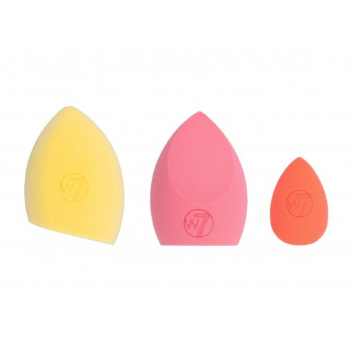 W7 Cosmetics Glow Getter Neon Beauty Sponge Trio Make-up käsnade komplekt Kit