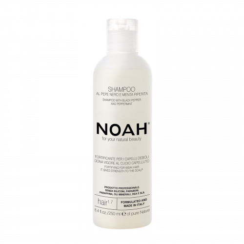 Noah 1.7 Fortifying Shampoo With Black Pepper And Peppermint Tugevdav šampoon 250ml