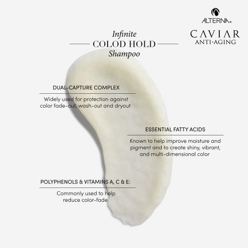 Alterna Caviar Infinite Color Hold Juuksevärvi tuhmumise eest kaitsev šampoon 250ml
