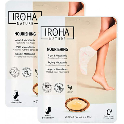 IROHA Professional Foot Socks Mask Argan & Macadamia Jalamask argaania- ja makadaamiaõliga 1 tk