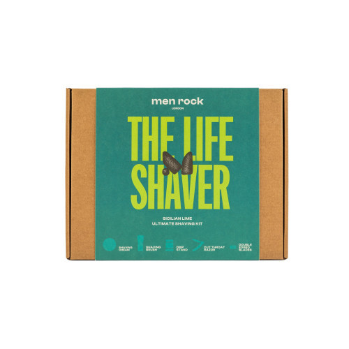 Men Rock The Life Shaver Sicilian Lime Ultimate Shaving Kit the Cut Throat Razor Raseerimiskomplekt 1 unit