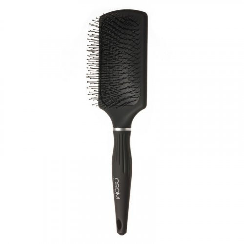OSOM Professional Square Hairbrush Nelinurkne juuksehari nailonharjastega Black
