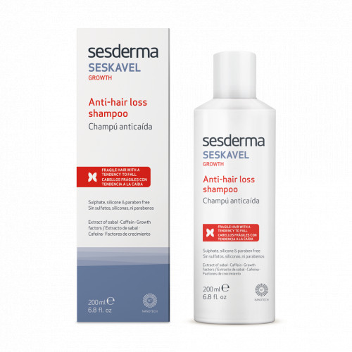 Sesderma Seskavel Growth Anti-Hair Loss Shampoo Juuste väljalangemisvastane šampoon 200ml