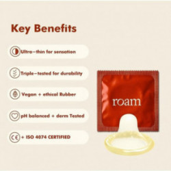 Roam Natural Latex Ultra-Thin Condoms Large Fit Üliõhukesed kondoomid 4 tk.