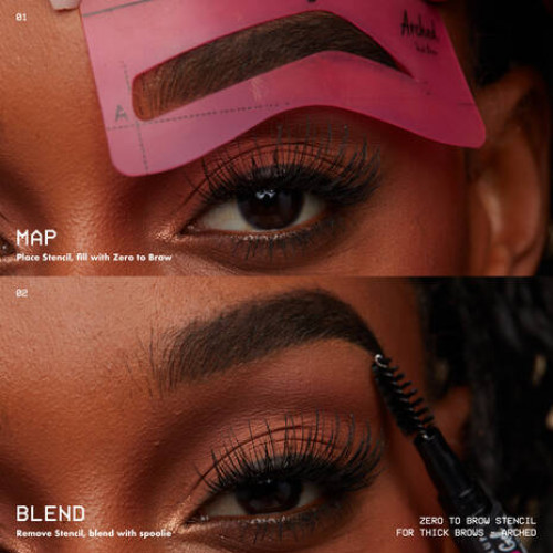 NYX Professional Makeup Zero-to-Brow Eyebrow Stencils Kulmude šabloonid Thick