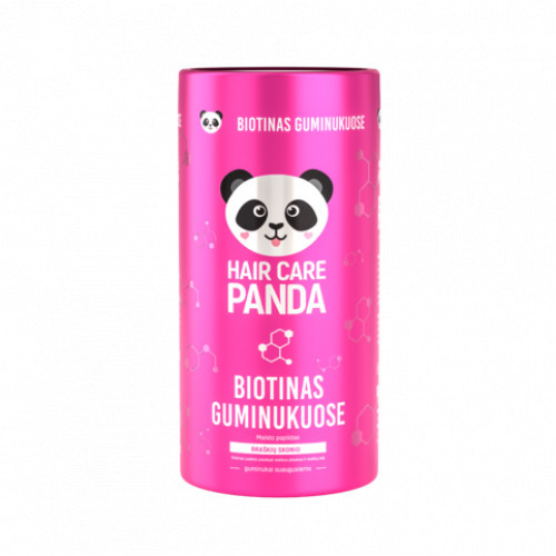 Hair Care Panda Food supplement Biotin Toidulisand ilusate ja tervete juuste jaoks biotiiniga 60 kummikommi