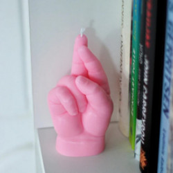 CandleHand Baby Crossed Fingers Candle Küünal Pastel Blue