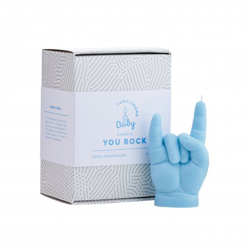 CandleHand Baby You Rock Candle Küünal Pastel Green