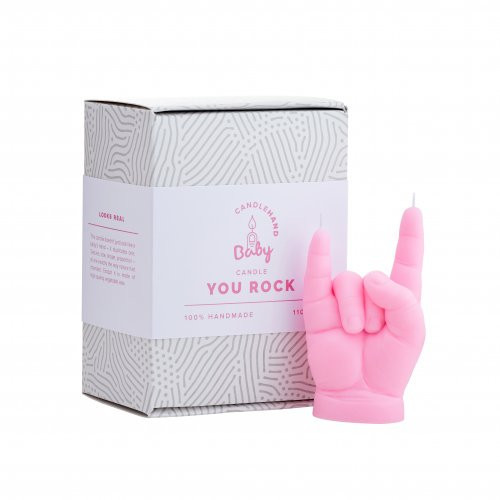 CandleHand Baby You Rock Candle Küünal Pastel Green