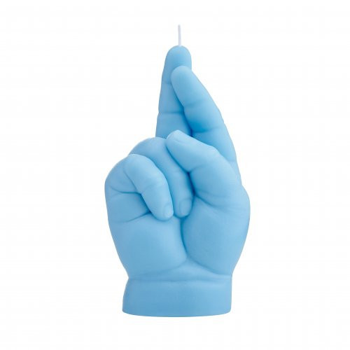 CandleHand Baby Crossed Fingers Candle Küünal Pastel Blue