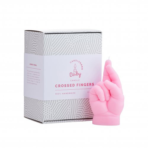 CandleHand Baby Crossed Fingers Candle Küünal Pastel Blue