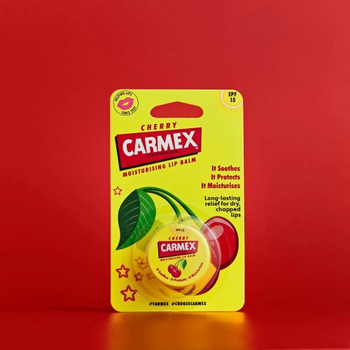 Carmex Cherry Moisturising Lip Balm Kirsi lõhnaga huulepalsam SPF15-ga 7.5g