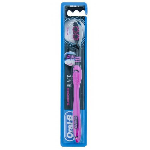 Oral-B Allrounder Black Keskmise pehmusega hambahari Roosa