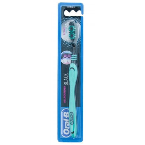 Oral-B Allrounder Black Keskmise pehmusega hambahari Roosa