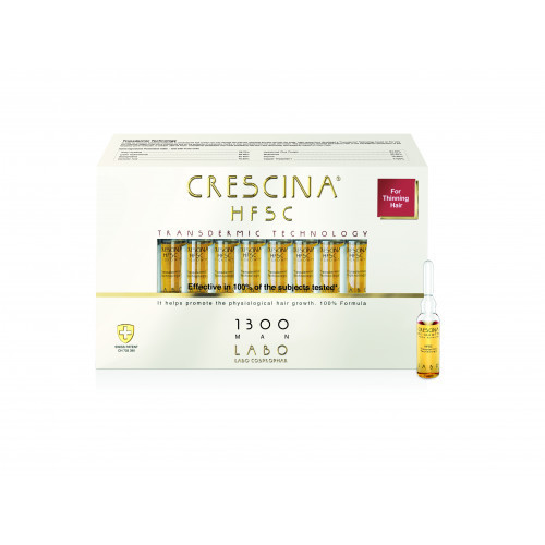 Crescina Transdermic Technology 1300 Man Ampullid hõrenevatele juustele (meestele) 20amp.