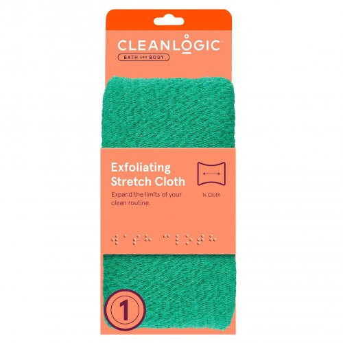 Cleanlogic Bath & Body Exfoliating Stretch Cloth Venitatav kehakoorija Emerald