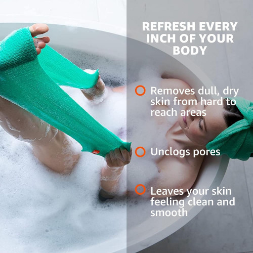 Cleanlogic Bath & Body Exfoliating Stretch Cloth Venitatav kehakoorija Emerald