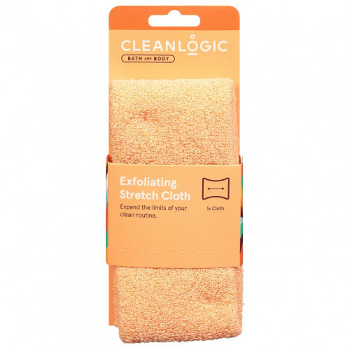 Cleanlogic Bath & Body Exfoliating Stretch Cloth Ištempiama kūno šveitimo plaušinė Emerald