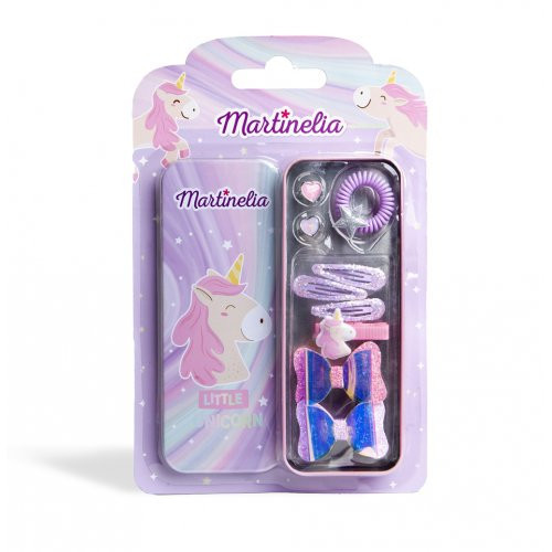 Martinelia Tin Box Juuste aksessuaaride komplekt tüdrukutele Unicorn
