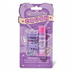 Martinelia Crush Hair Clips & Lip Balm Huulepalsam ja juukseklambrite komplekt Blueberry
