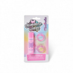 Martinelia Shimmer Wings Lip Balm & Ring Set Huulepalsami ja sõrmuste komplekt lastele Raspberry