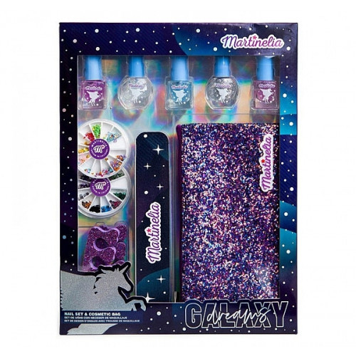 Martinelia Galaxy Dreams Nail Set & Cosmetic Bag Vaikiškas dovanų rinkinys