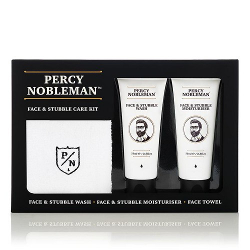 Percy Nobleman Face & Stubble Care Kit Näo- ja habemehoolduskomplekt meestele Seatud