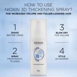 Nioxin 3D Styling Pro Thick Thickening Spray Tekstuuri ja volüümi sprei 150ml