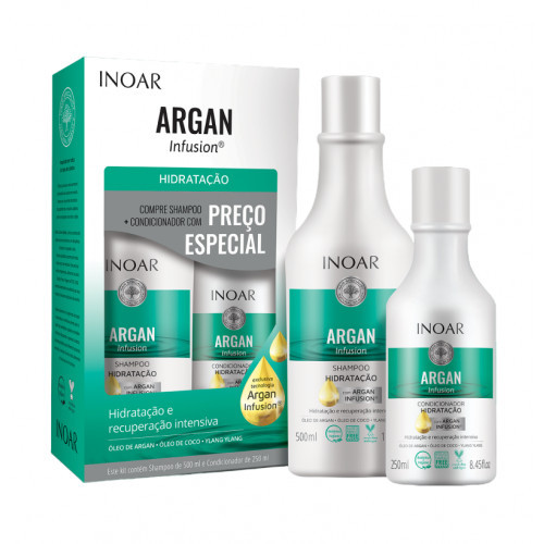 Inoar Argan Hydrating Duo Kit Juukseid niisutav komplekt 500ml+250ml