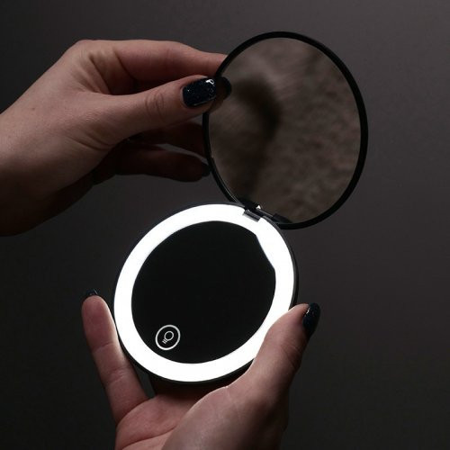 Be OSOM Round Compact Mirror Kompaktne peegel valgustusega 1 tk