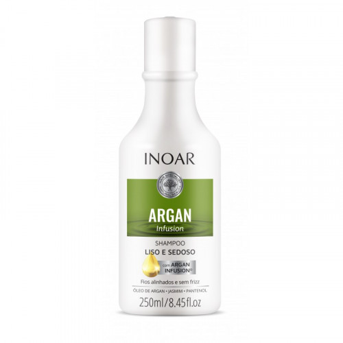 Inoar Argan Infusion Smooth and Silky Shampoo Šampoon siledamate ja pehmemate juuste jaoks 500ml