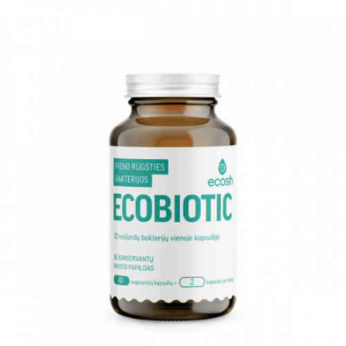Ecosh Ecobiotic Lactic Acid Bacteria Piimhappebakterid 40 kapsulit