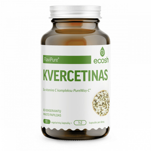 Ecosh Quercetin FlaviPure® With Vitamin C Complex Kvertsetiin FlaviPure koos C-vitamiini kompleksiga 40 kapsulit