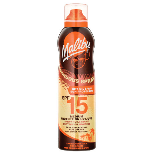 Malibu Continuous Dry Oil Spray SPF15 Pihustatav kaitsekreem 175ml