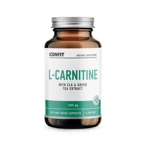 Iconfit L-Carnitine With CLA & Green Tea L-CARNITINE koos CLA ja Rohelise Tee Ekstraktiga 90 kapslit