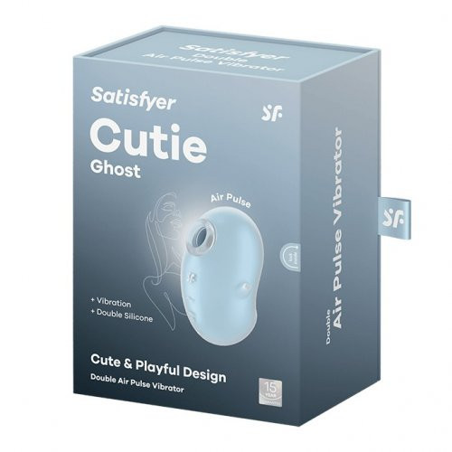 Satisfyer Cutie Ghost Double Air Pulse Vibrator Kliitori stimulaator Blue