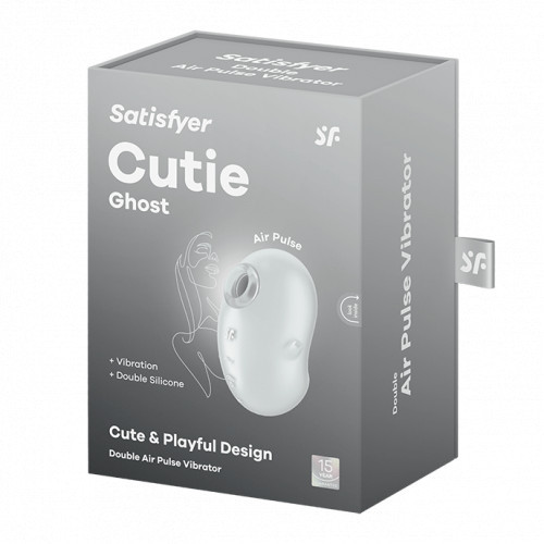 Satisfyer Cutie Ghost Double Air Pulse Vibrator Kliitori stimulaator Blue
