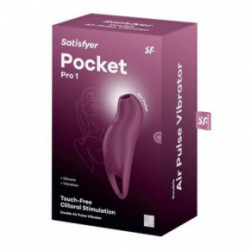 Satisfyer Pocket Pro 1 Double Air Pulse Vibrator Kliitori stimulaator Blue