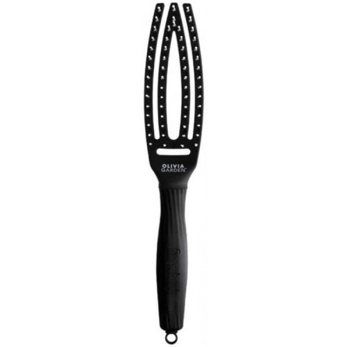Olivia Garden Fingerbrush Curved & Vented Paddle Brush Kõver läbipaistev juuksehari Large
