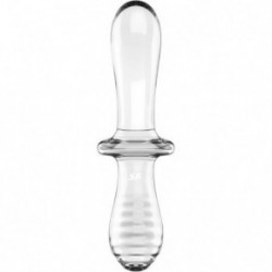 Satisfyer Double Crystal Universaalne vibraator Transparent