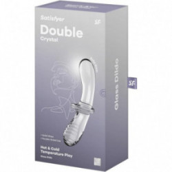 Satisfyer Double Crystal Universaalne vibraator Transparent