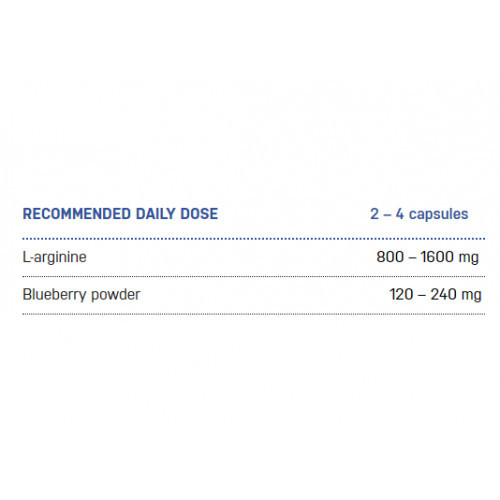 Ecosh L-Arginine With Blueberry Toidulisand L-arginiin koos mustikatega 90 kapslit