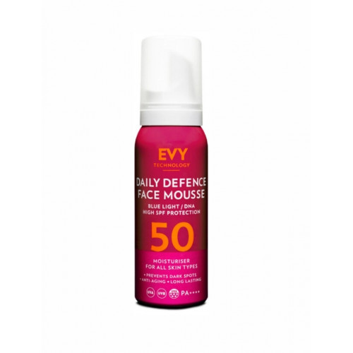 EVY Technology Daily Defence Face Mousse SPF50 Vaht ekstreemseks päikesekaitseks näole 75ml