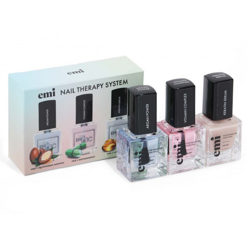 E.Mi Set Nail Therapy System Küünetugevdajate komplekt 3x9ml