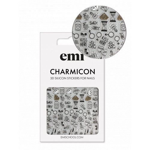 E.Mi Charmicon Silicone Stickers Kleebised küüntele #170 Zipper